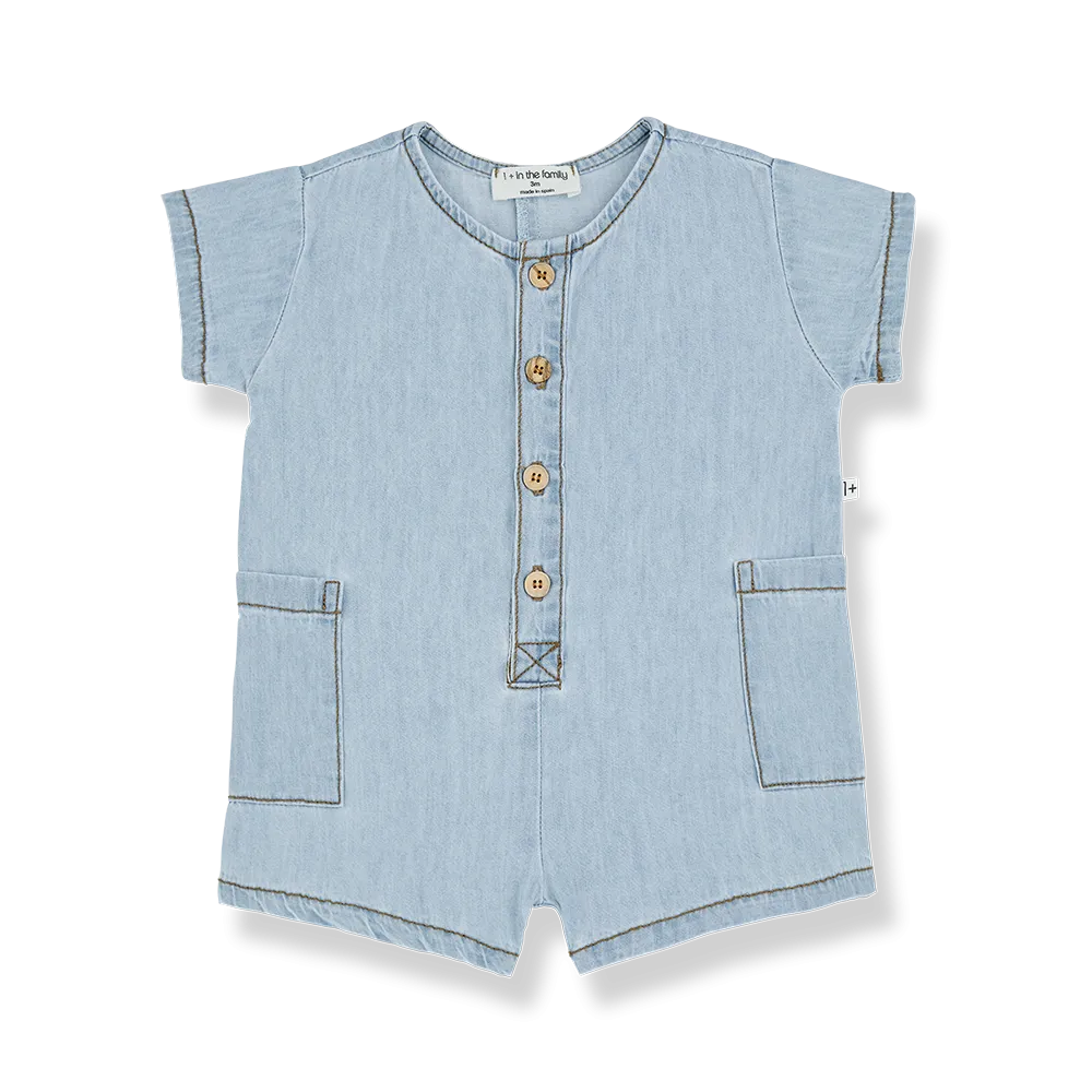 1 IN THE FAMILY DENIM SHORTS OVERALL