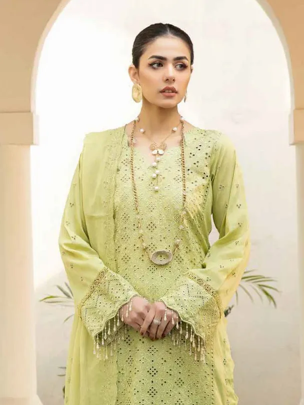 Aafreen by Riaz Arts Embroidered Chikankari Schiffli Lawn 3Pc AF-02