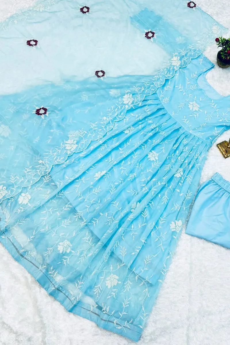 Akayda Organza Suit Set For Girls