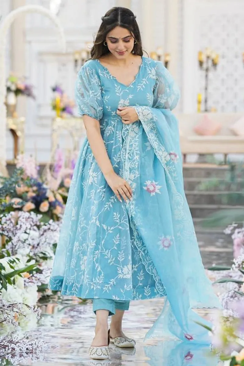 Akayda Organza Suit Set For Girls