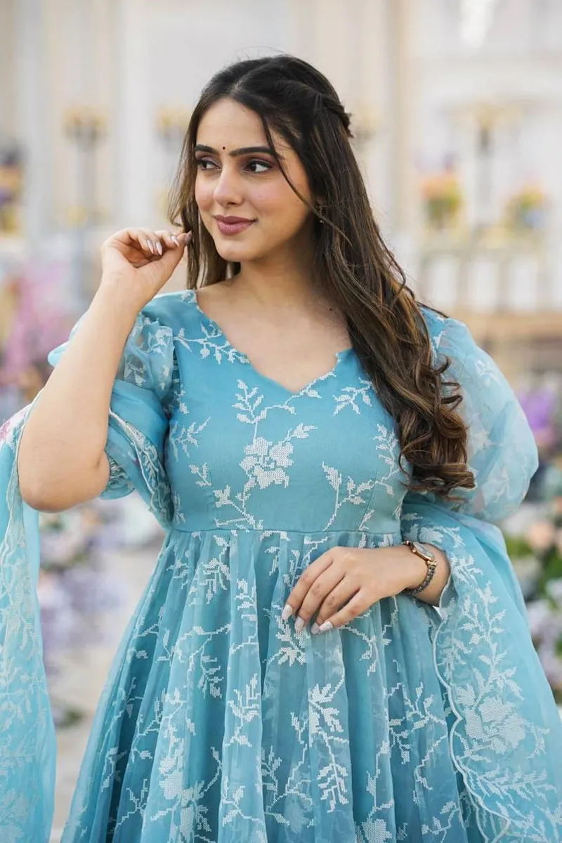 Akayda Organza Suit Set For Girls