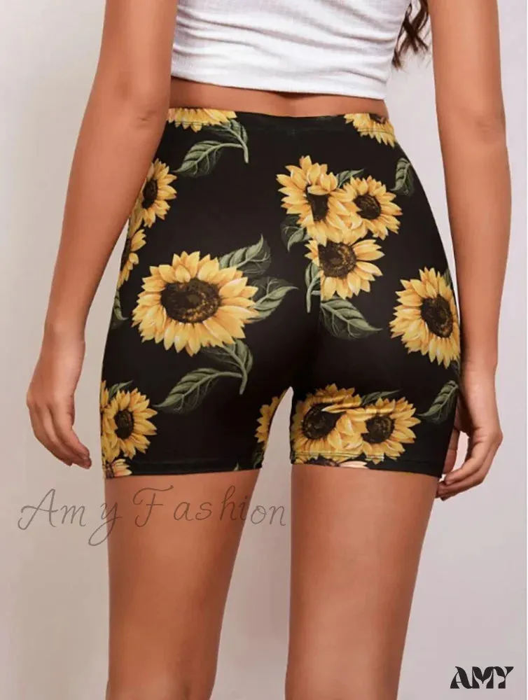 Amy Fashion - Sport Running Yoga Fitness Shorts Leggings