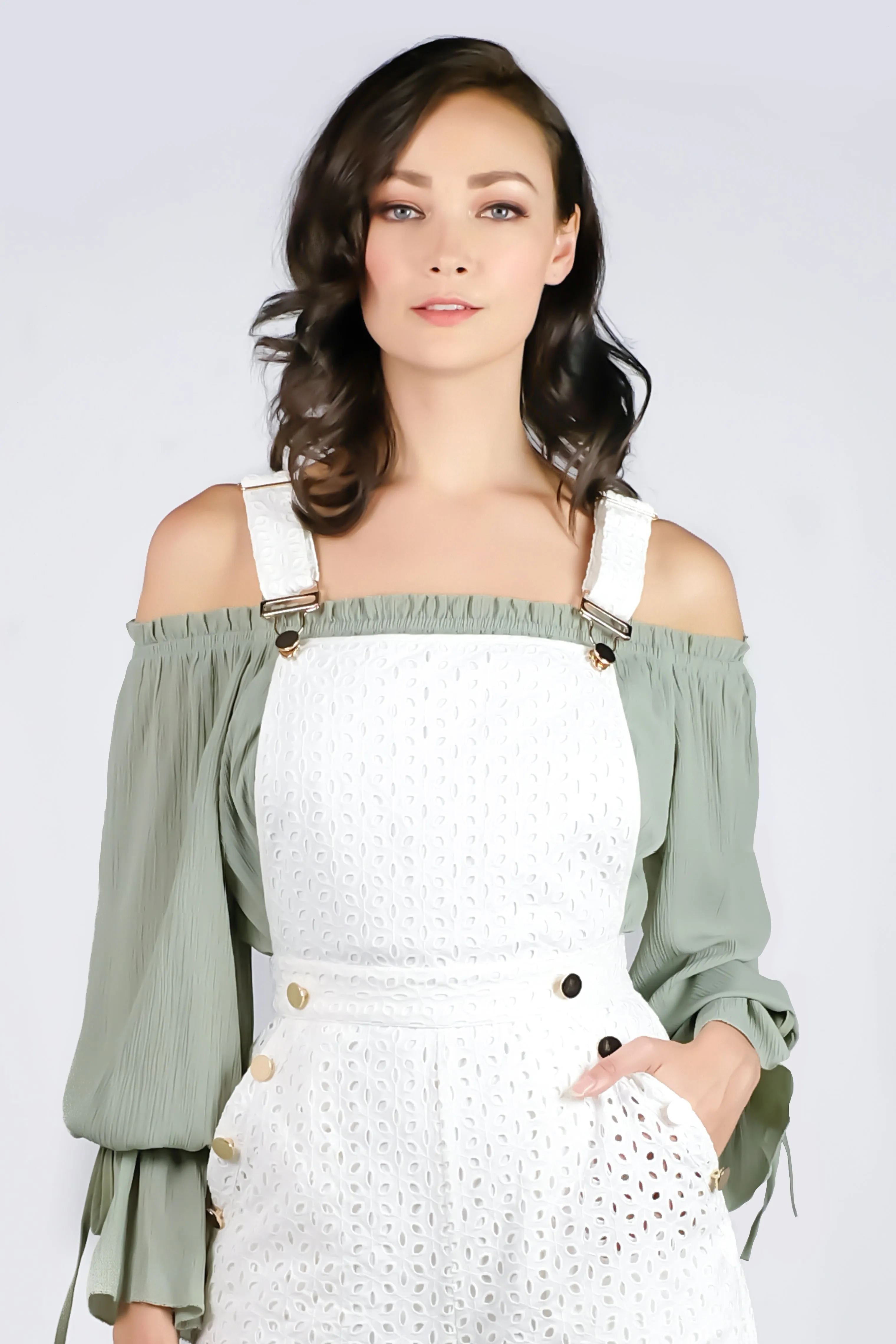 AW'18 Embroidered Lace Overall - White