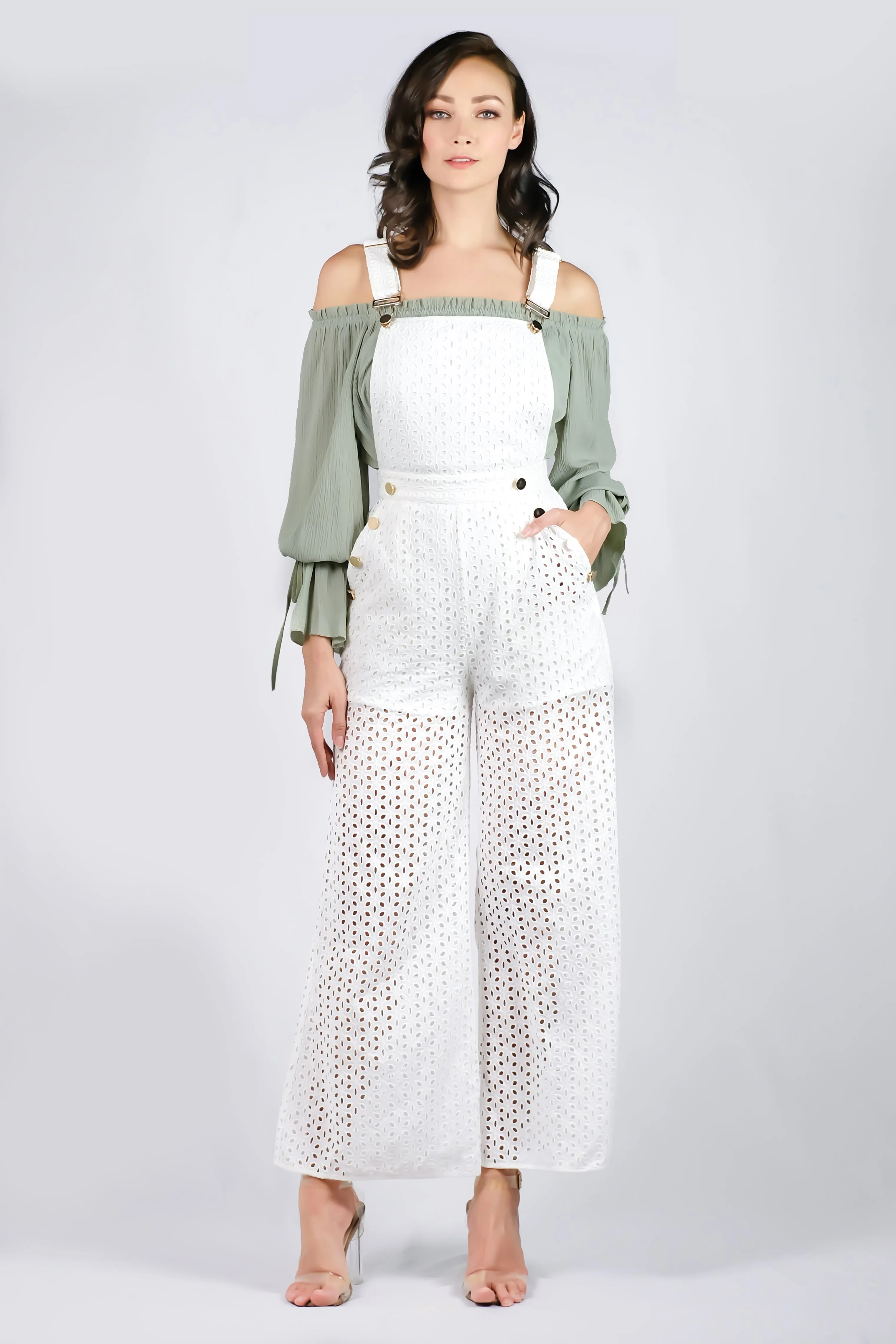 AW'18 Embroidered Lace Overall - White