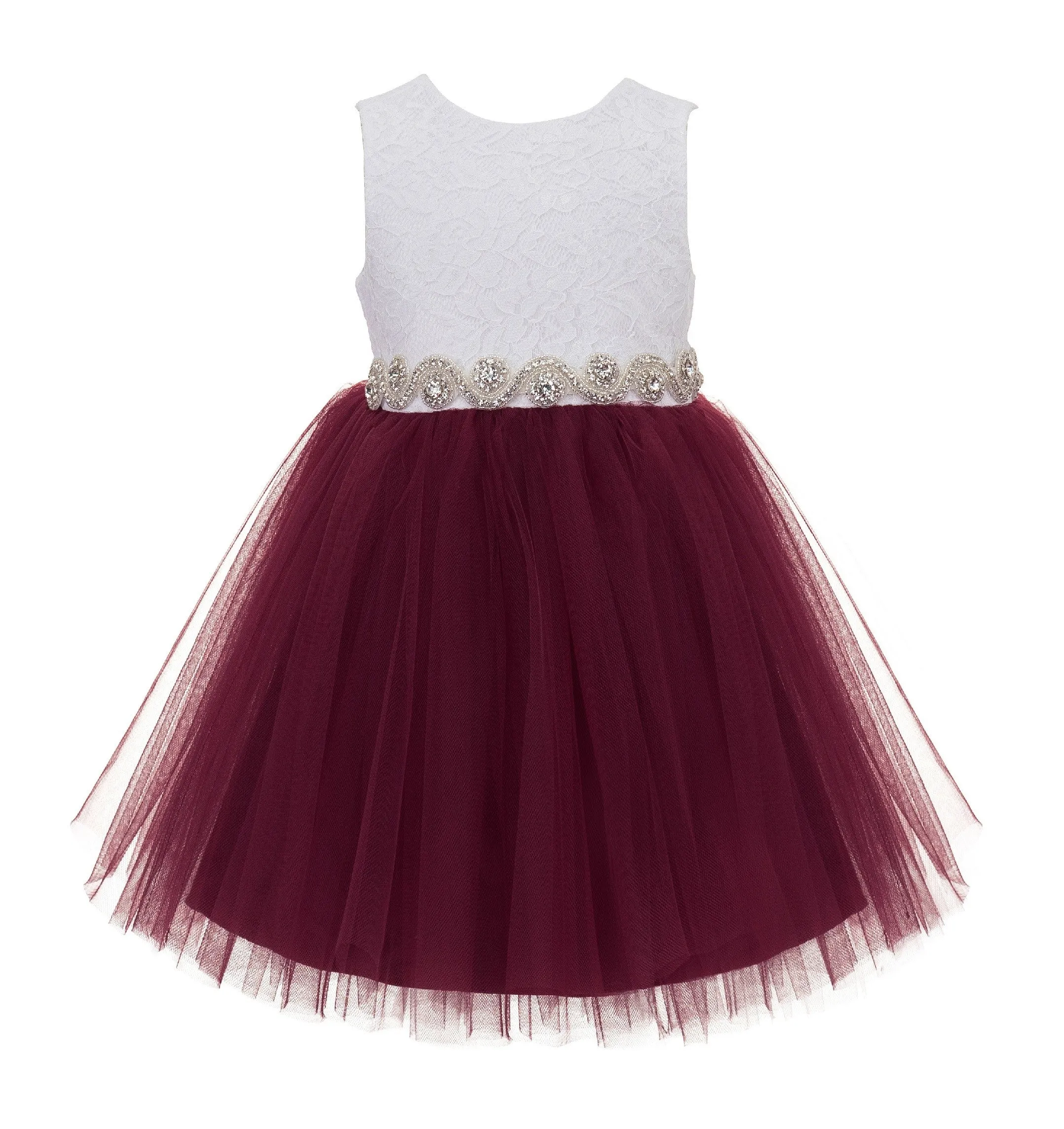Backless V-Back Lace Flower Girl Dress Holy Baptism Wedding Reception Social Events Birthday 206R2