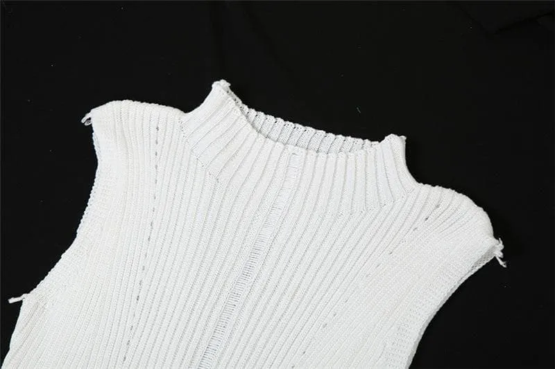 BerriesJam - Crochet Sleeveless Hollow Out Crewneck Cut Out Maxi Dress