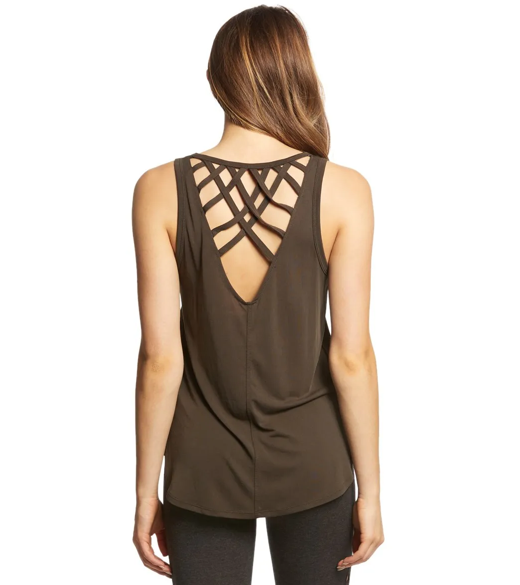 Betsey Johnson Performance Criss Cross Open Back Tank