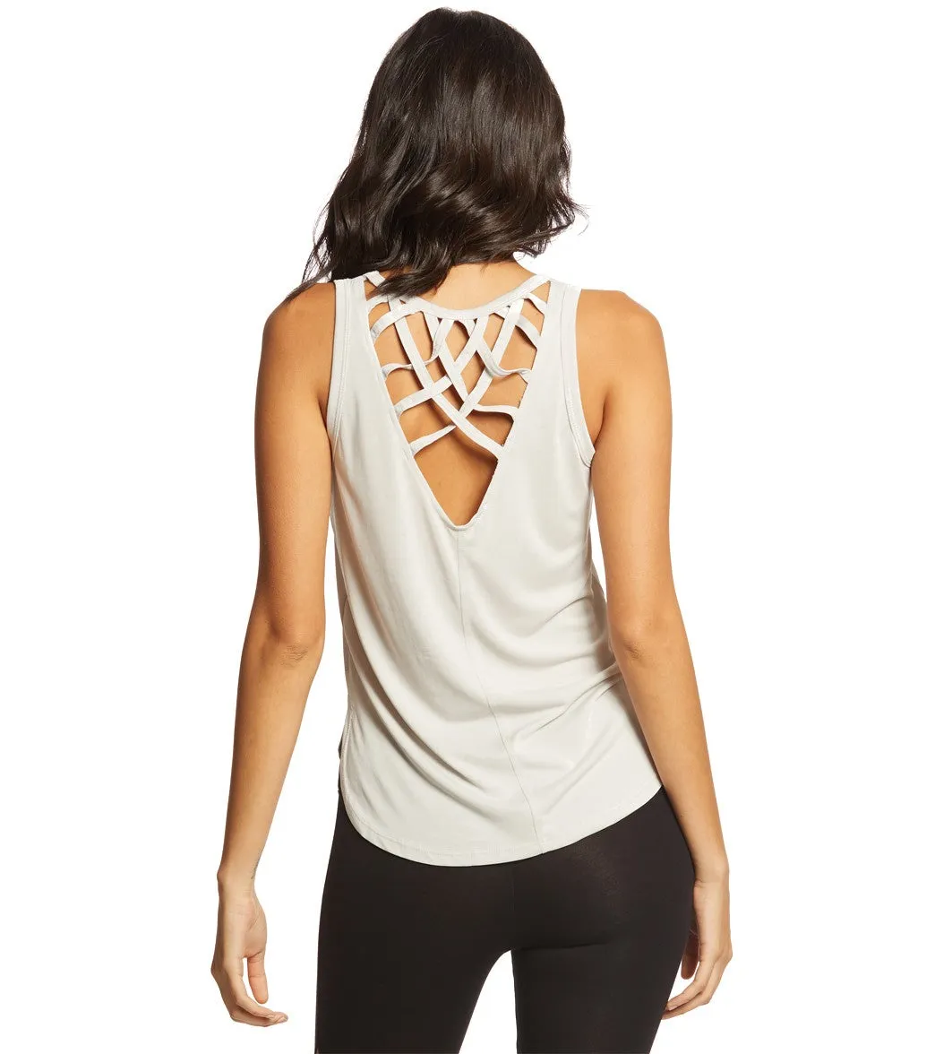 Betsey Johnson Performance Criss Cross Open Back Tank