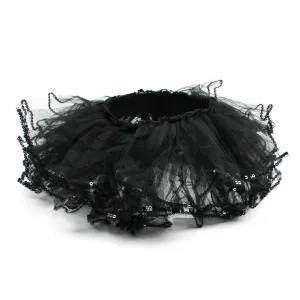 Black Toddler Tutu with Sequins Trim, 2 - 6 Year