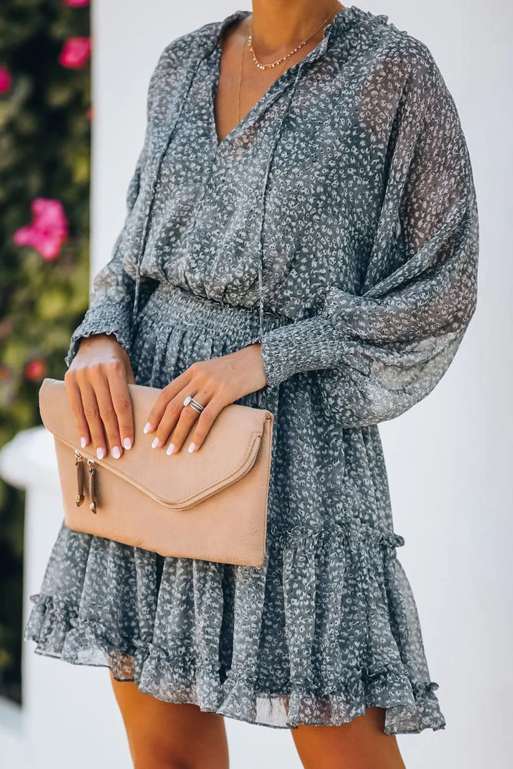 Bohemian Chic Floral Mini Dress