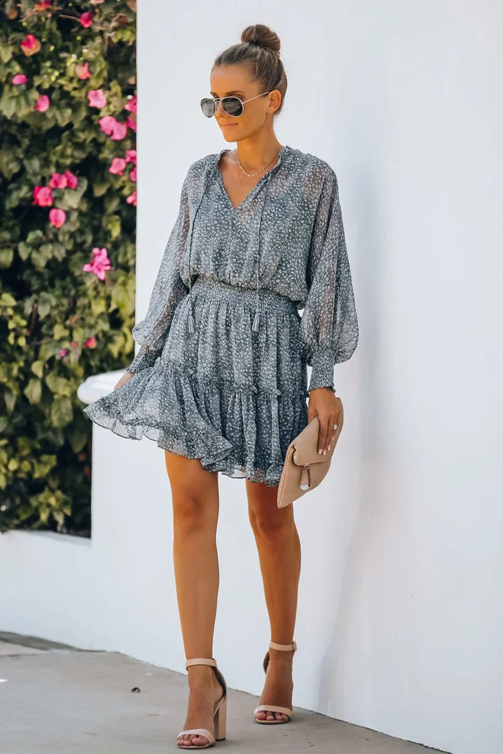 Bohemian Chic Floral Mini Dress