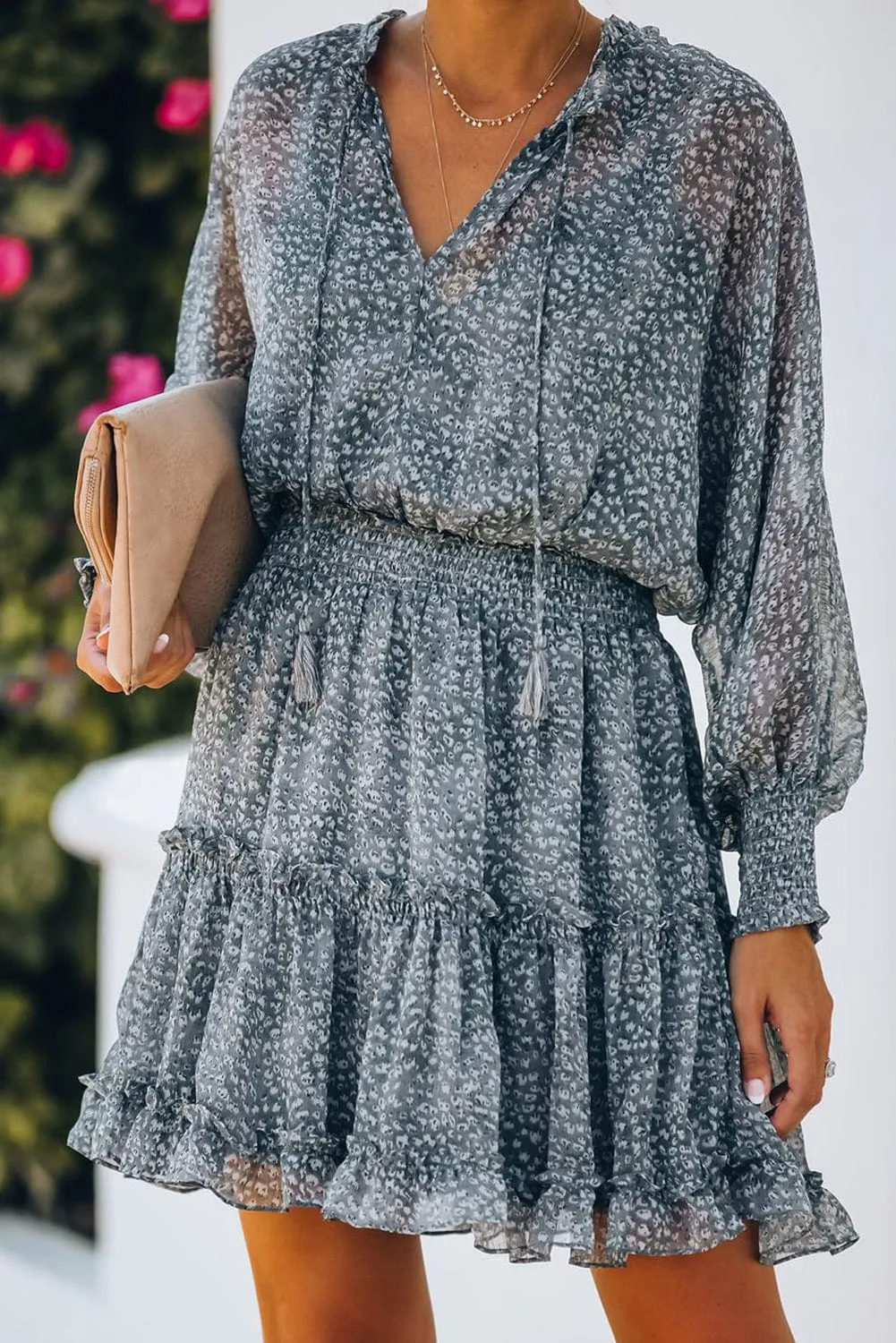 Bohemian Chic Floral Mini Dress