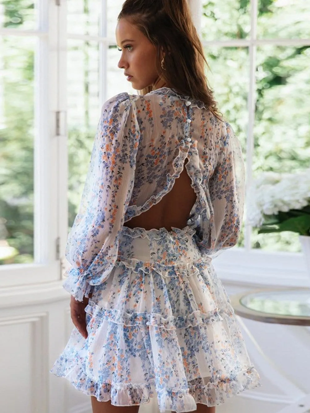 Bohemian Chic Floral Mini Dress