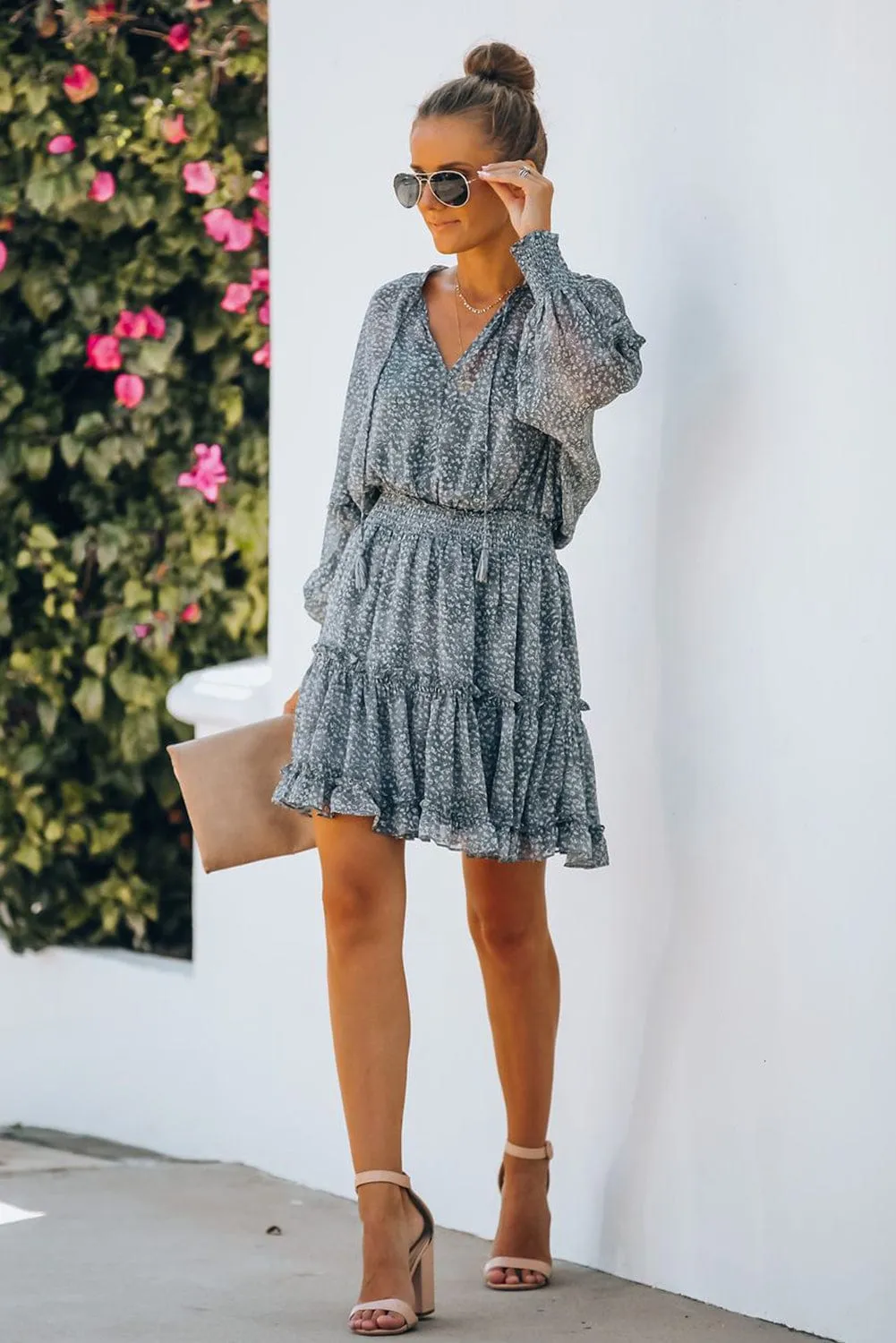 Bohemian Chic Floral Mini Dress