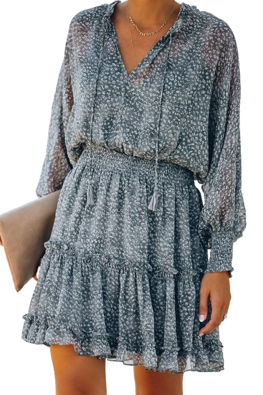 Bohemian Chic Floral Mini Dress