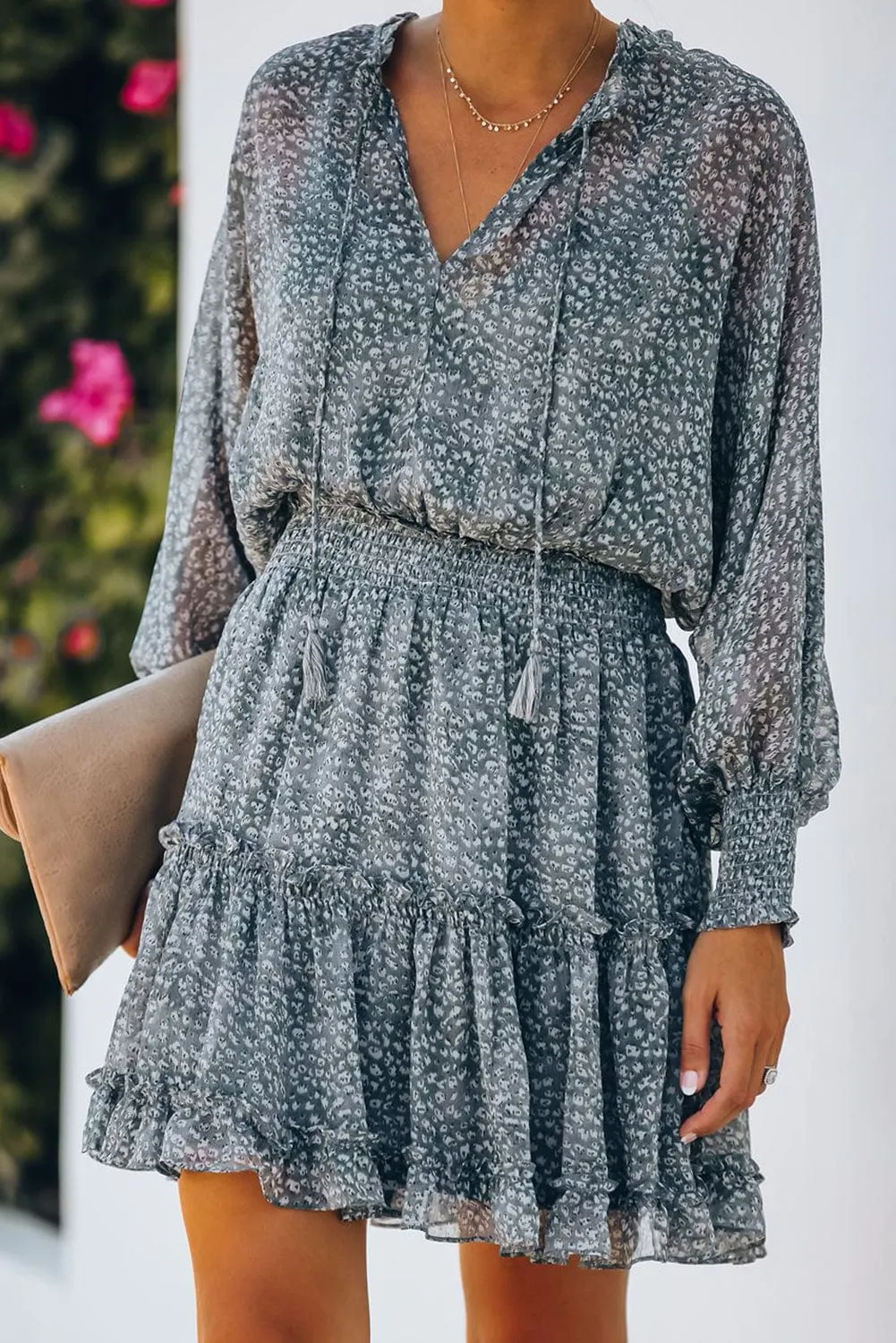 Bohemian Chic Floral Mini Dress