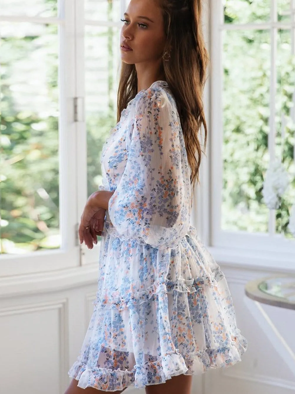 Bohemian Chic Floral Mini Dress