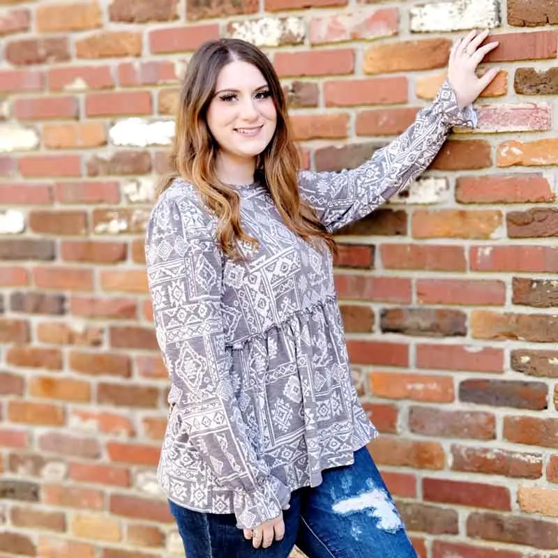 BOHO Babydoll Style Top