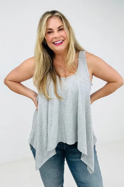 Boho Oversized Shark Bite Tank Top