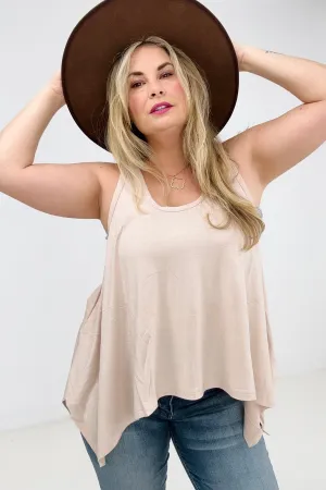 Boho Oversized Shark Bite Tank Top