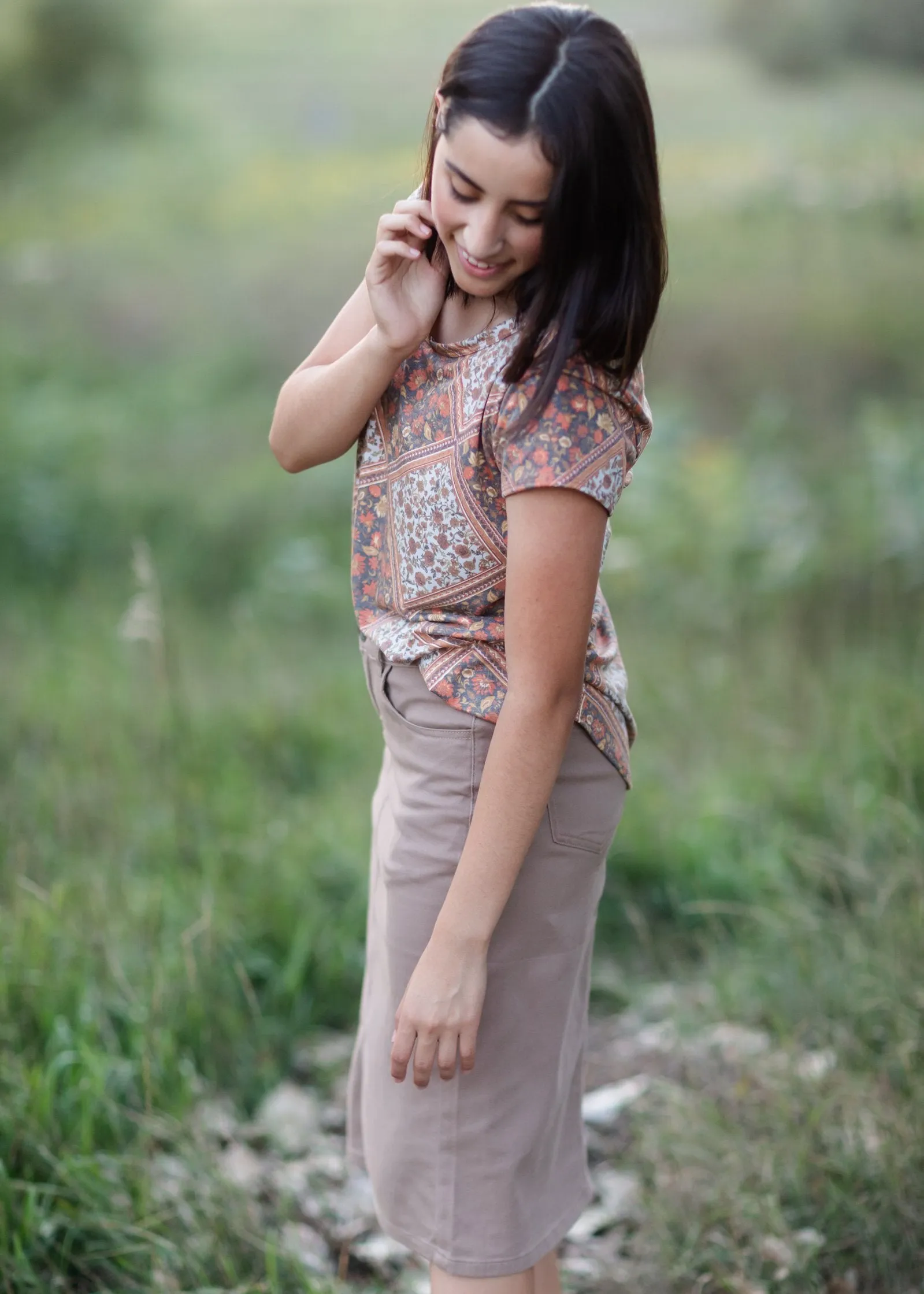 Casual Mosaic Print Top - FINAL SALE