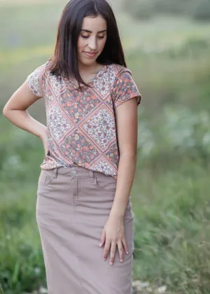 Casual Mosaic Print Top - FINAL SALE