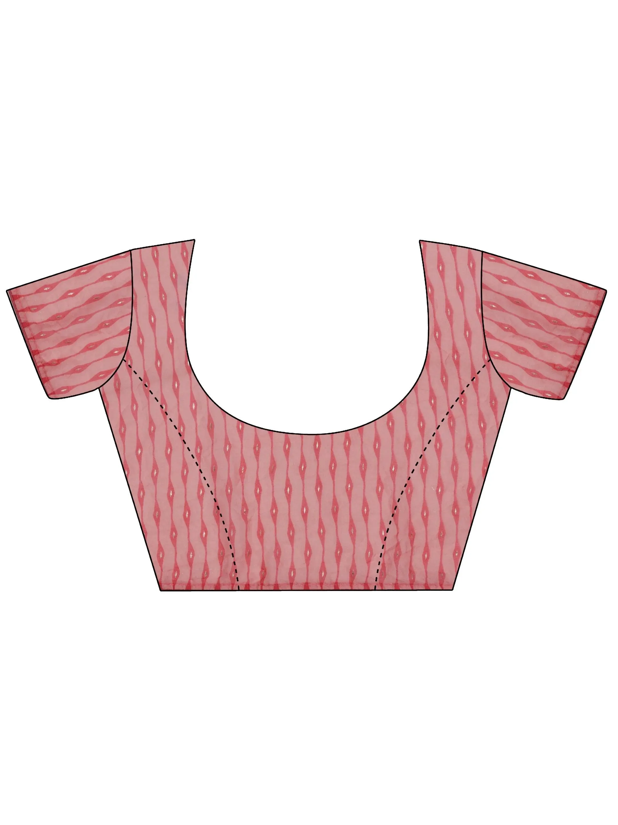Coral Printed Poly Georgette Saree With Unstitched Blouse Piece