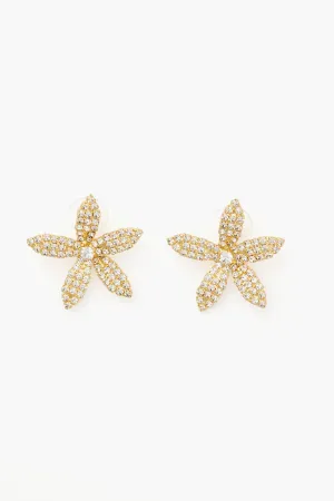 Crystal Antique Gold Elena Stud Earring