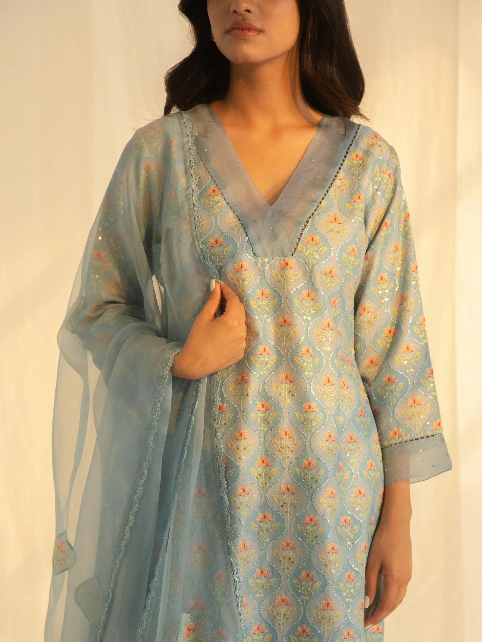 Crystals Organza Dupatta
