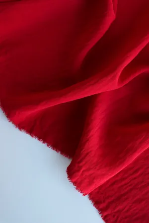 Deep Cherry Red Florence Stretch Woven
