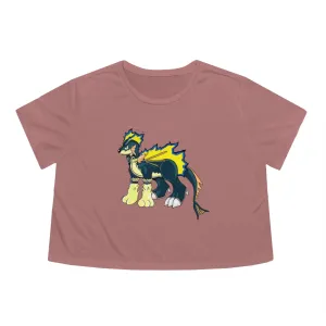 Doffis Women's Flowy Cropped Tee