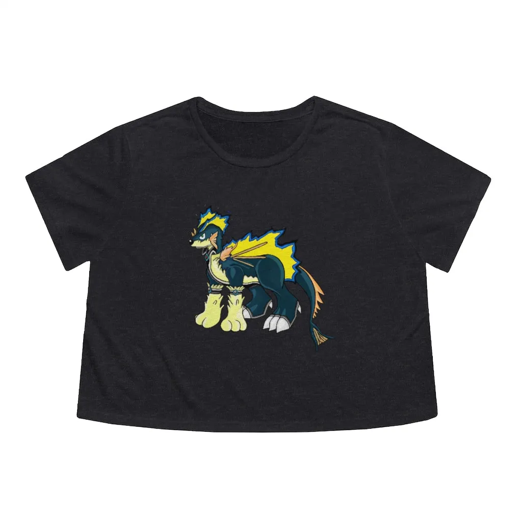 Doffis Women's Flowy Cropped Tee