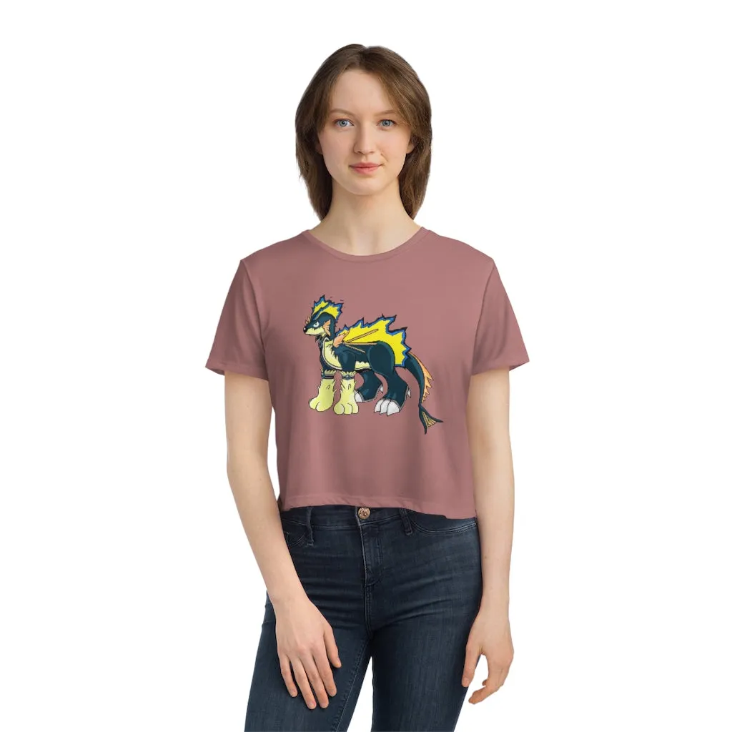 Doffis Women's Flowy Cropped Tee