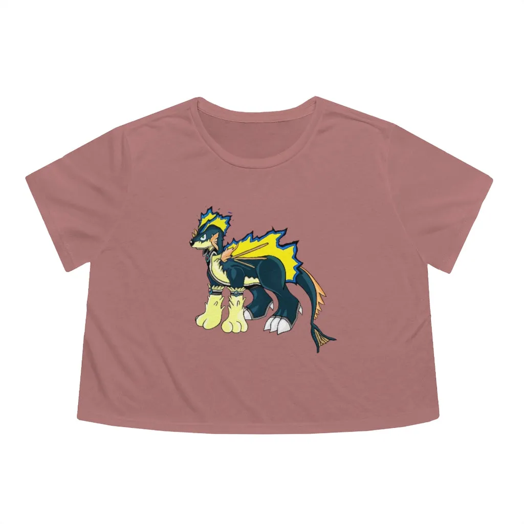 Doffis Women's Flowy Cropped Tee