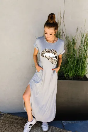 Don't Give Me Any Lip Maxi In Heather Gray