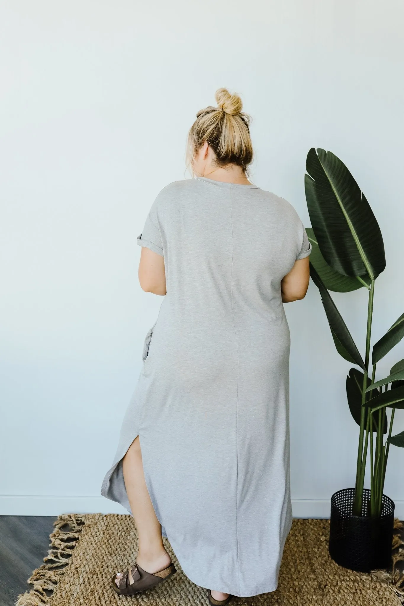 Don't Give Me Any Lip Maxi In Heather Gray