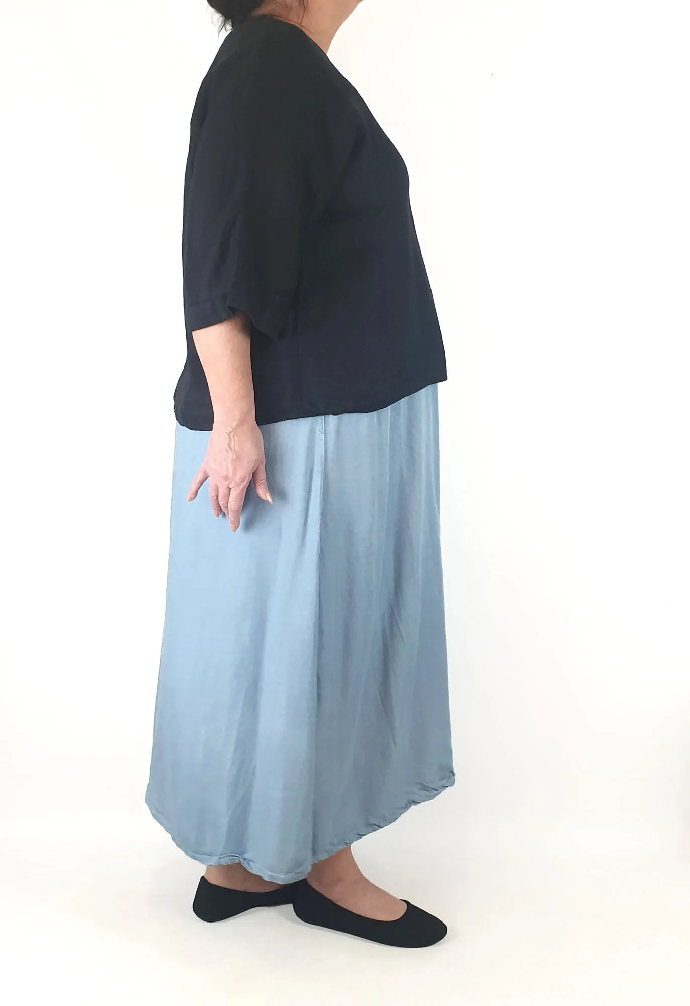 Eb&Ive black linen top one size