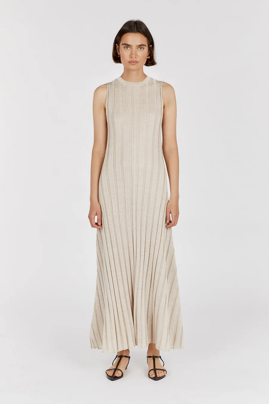 EDEN NATURAL SLEEVELESS MAXI DRESS
