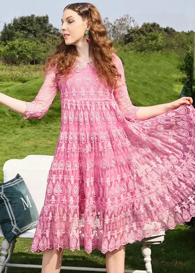 Embroidered Floral Tulle Long Dresses
