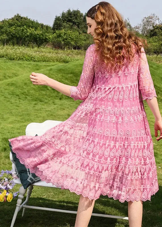 Embroidered Floral Tulle Long Dresses