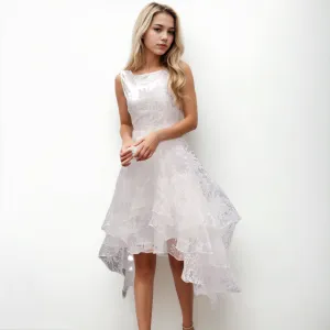 Ethereal Grace: Sleeveless Organza Swing Pettiskirt Dress