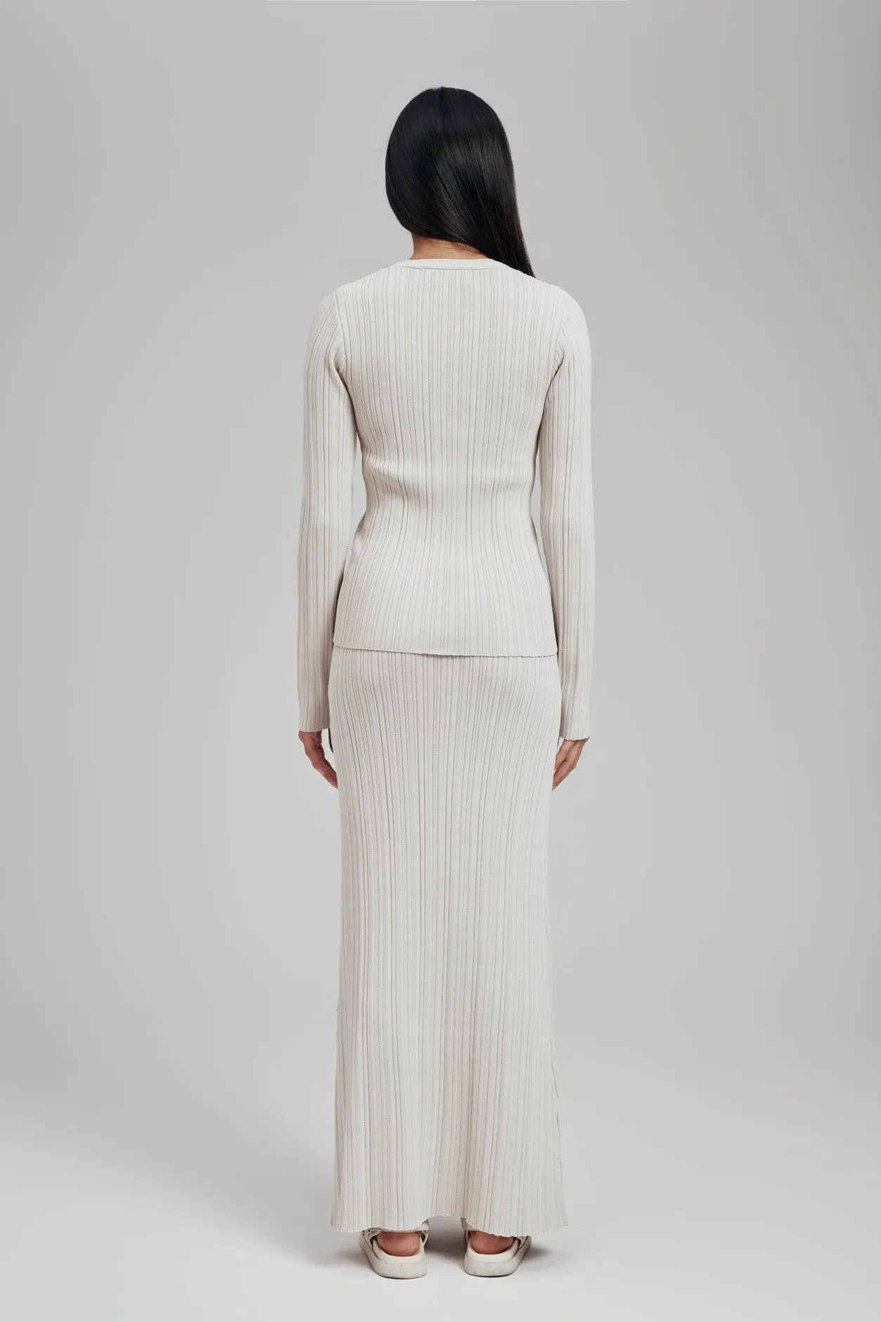 Ezra Short Sleeve Ribbed Knit Maxi Dress