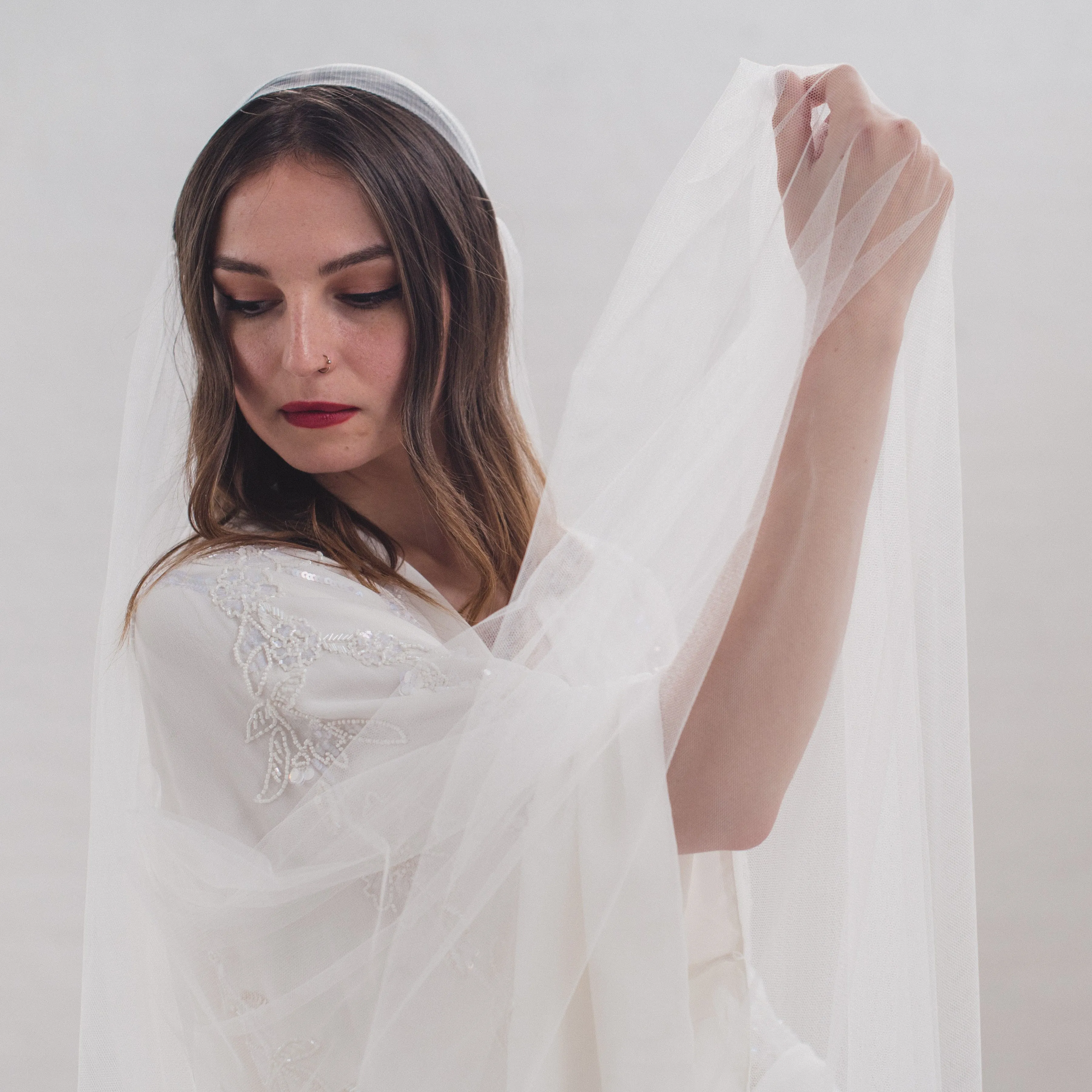 FAITH | Soft tulle Juliet cap veil
