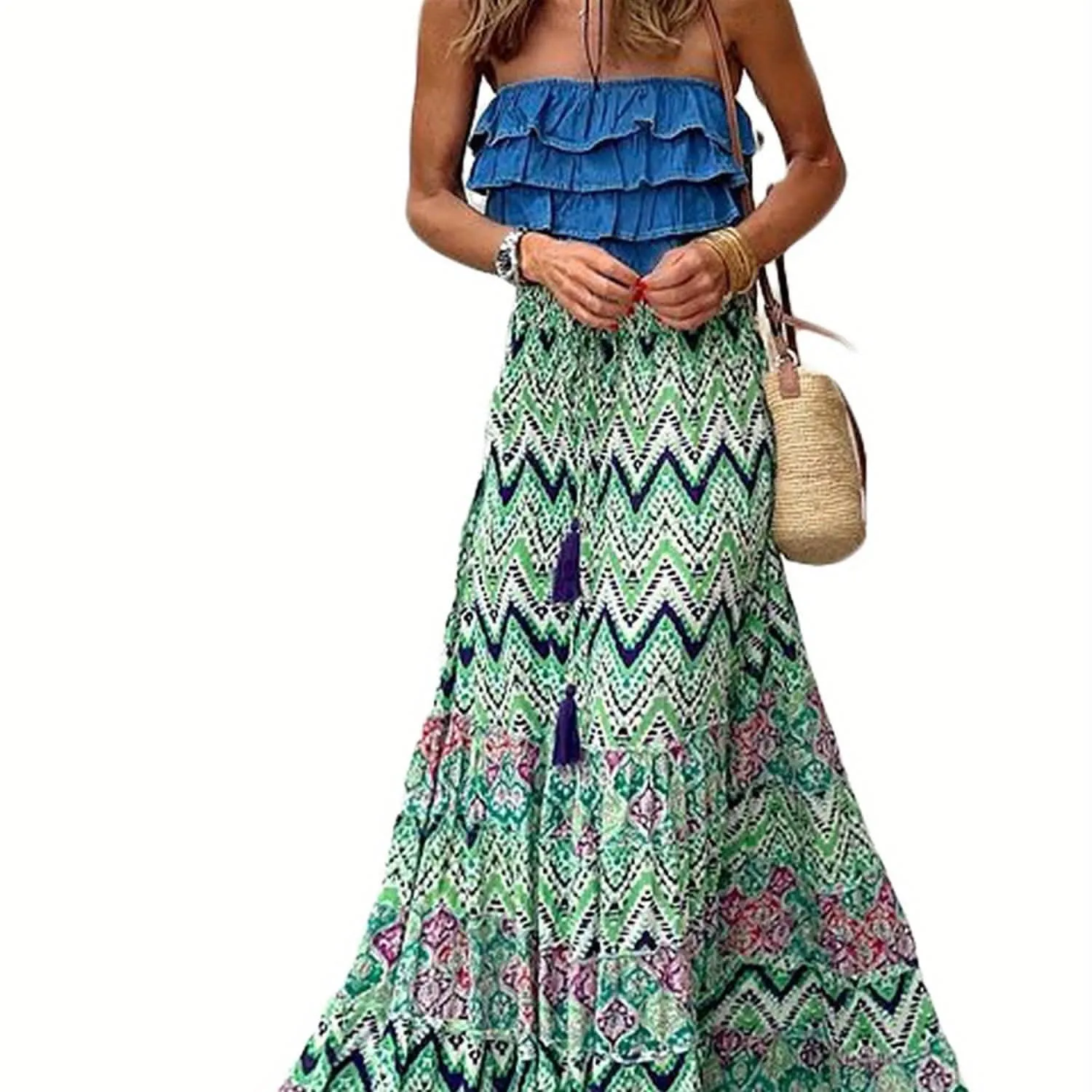 Flowy Boho Ruffled Skirt - By Lustmia