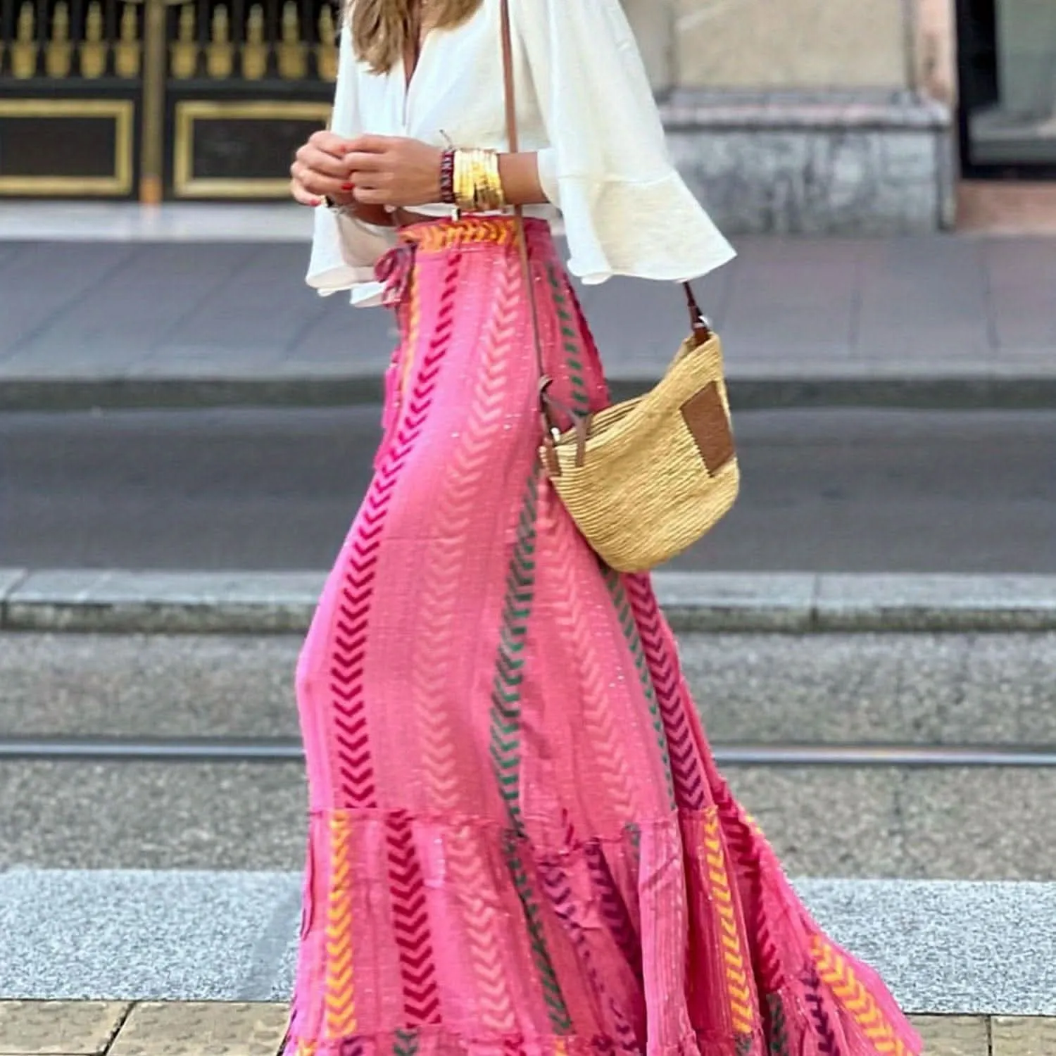 Flowy Boho Ruffled Skirt - By Lustmia