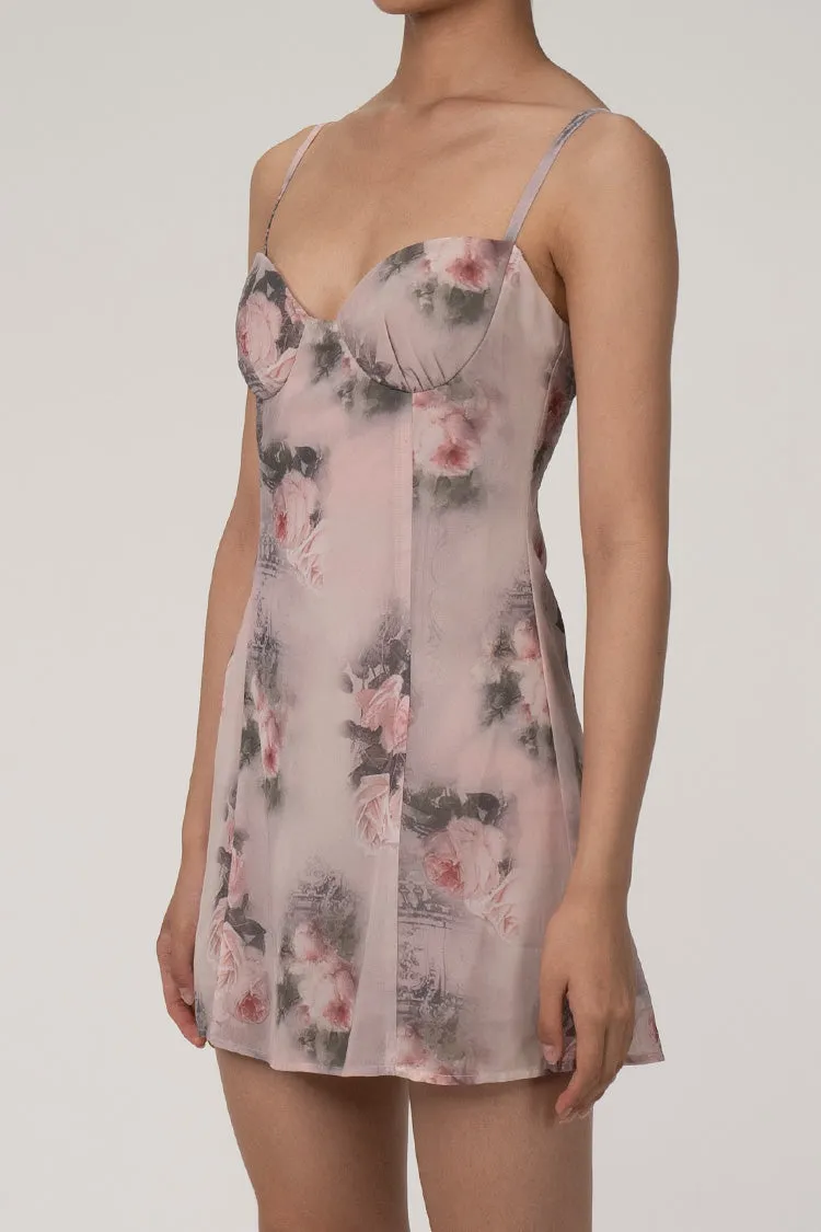 Flytonn-nye outfits Glamorous Printed Sweetheart Summer Chiffon Mini Sundress - Floral