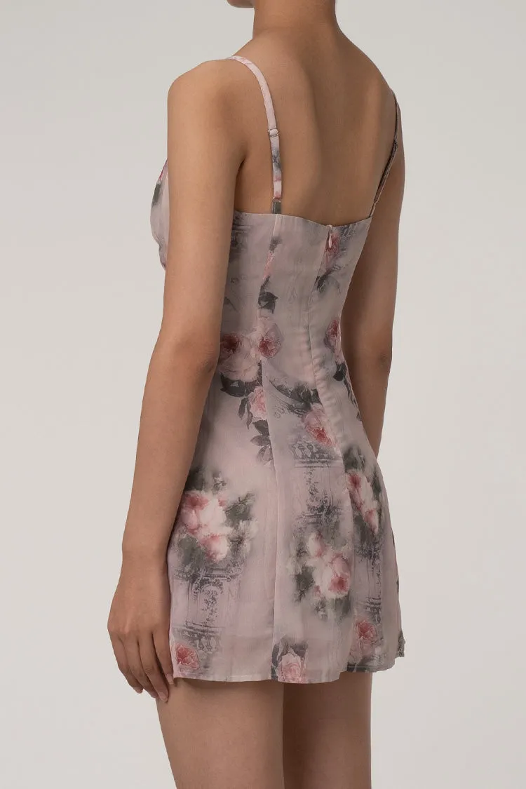 Flytonn-nye outfits Glamorous Printed Sweetheart Summer Chiffon Mini Sundress - Floral