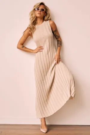Francis Knit Maxi Dress - Beige