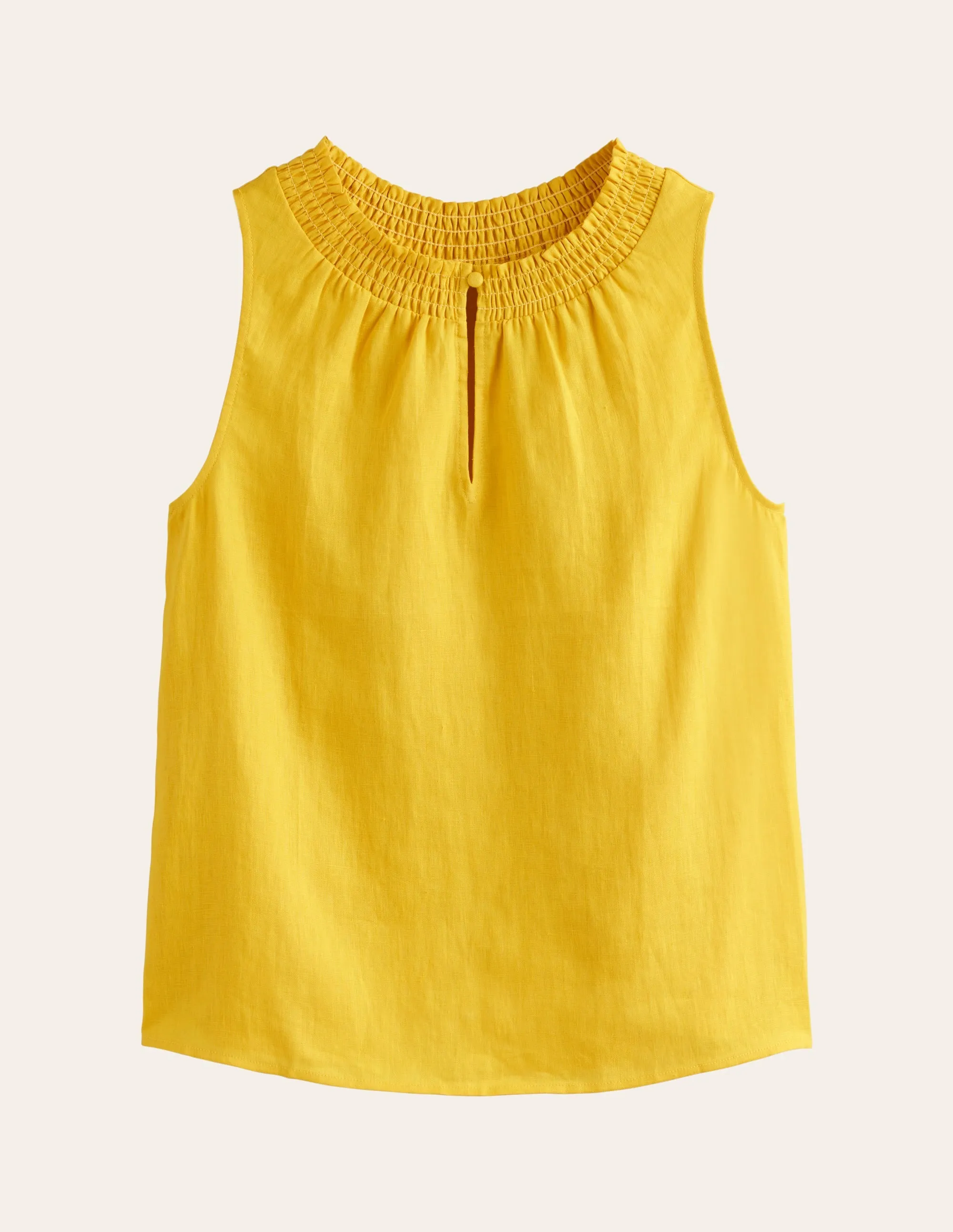 Georgia Linen Sleeveless Top-Pinapple