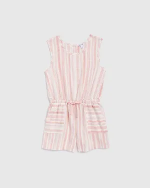 Girls Multi Stripe Romper